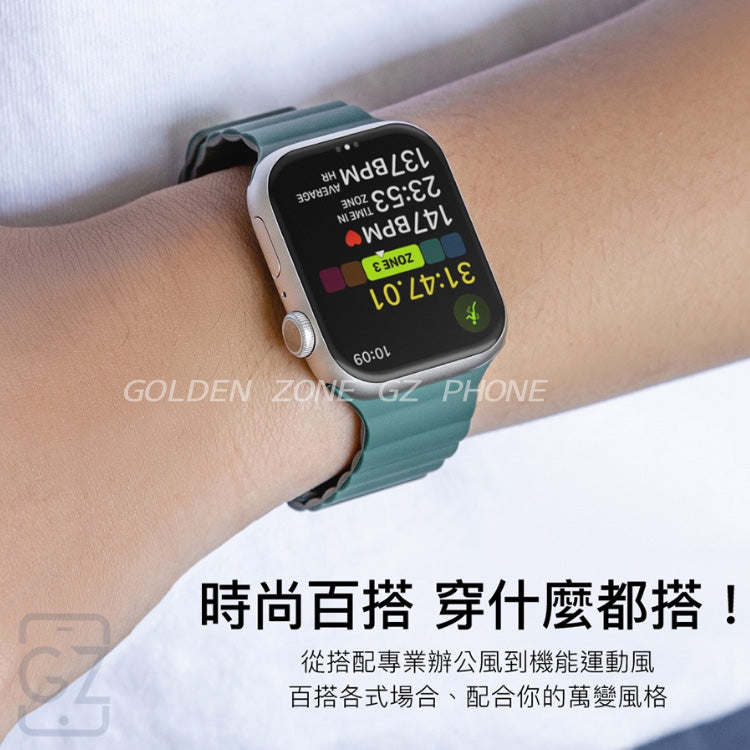 Apple Watch 矽膠磁吸錶帶 各型號適用8/7/6/Se 38/40/41 mm 42/44/45 mm